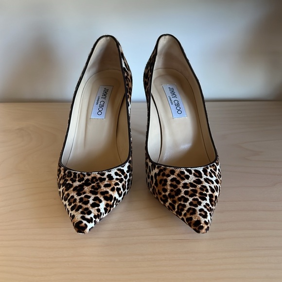 Jimmy Choo 247 Lockett Printed Pony Leopard Heels - Picture 4 of 12